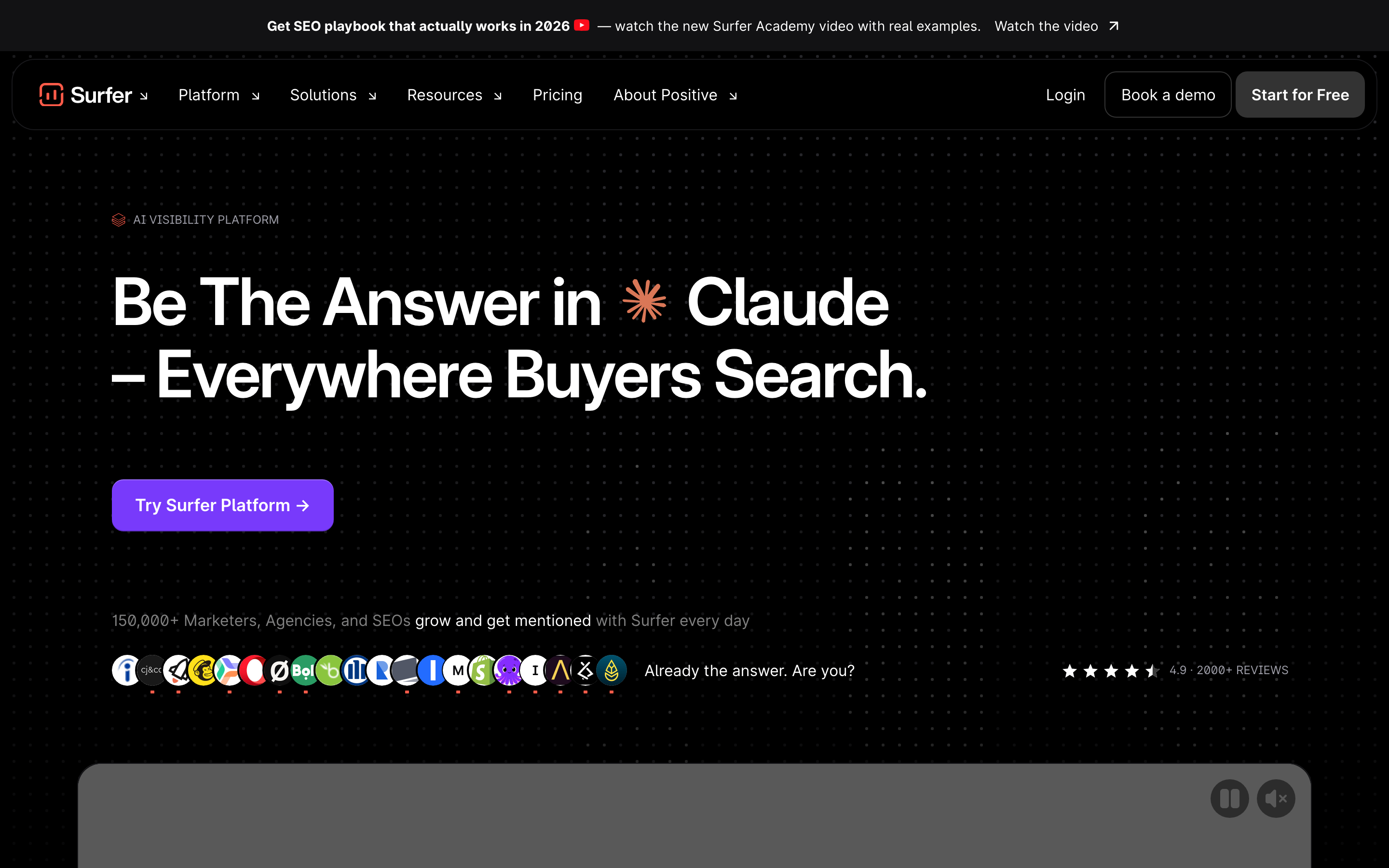 Keyword Surfer homepage
